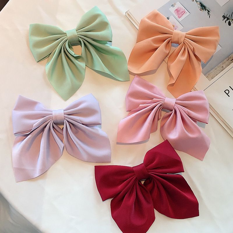 Korean Hairpin Headdress Solid Color Bow Duckbill Clip Hairpin Wholesale