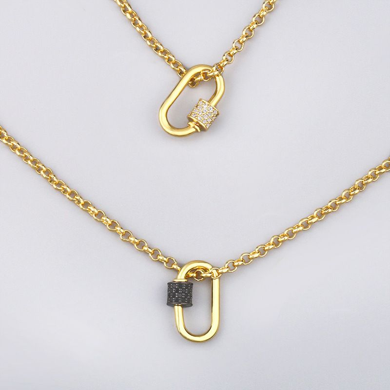 New Hip-hop Style Geometric Exaggerated Thick Chain Alloy Necklace
