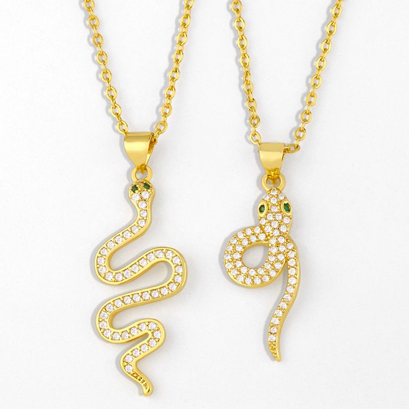 Fashion Hip-hop Style Simple Clavicle Chain Snake Pendant Necklace For Women