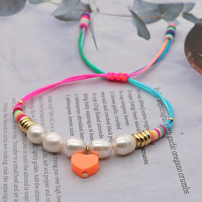 Hot-saling Accessories Colored Clay Bohemian Style Fashion Natural Pearl Bracelet For Women