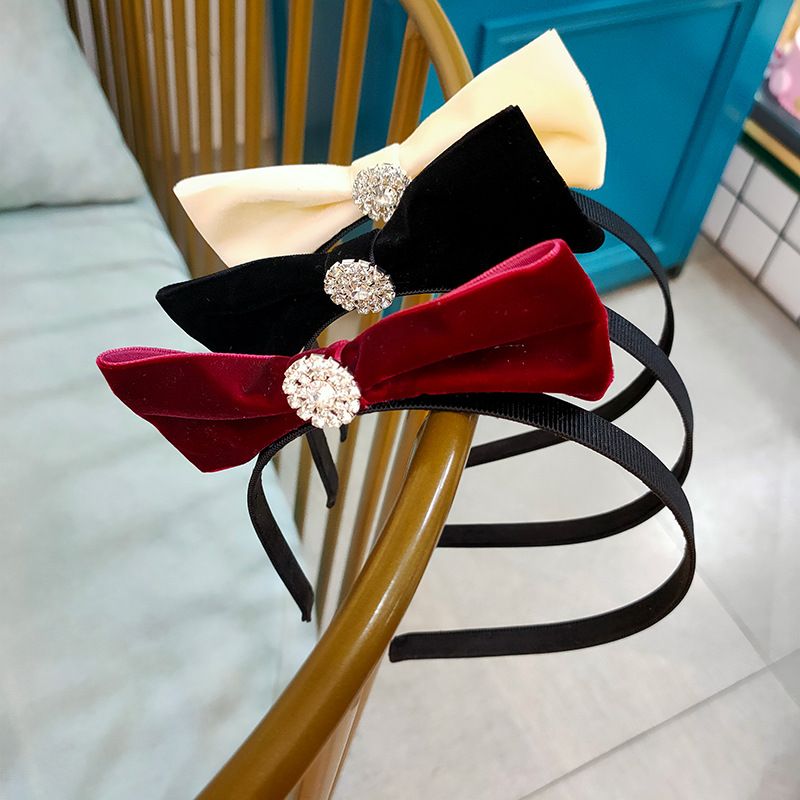 Simple Big Bow Hair Band Korean Fabric Fine-sided Sun Flower  Headband