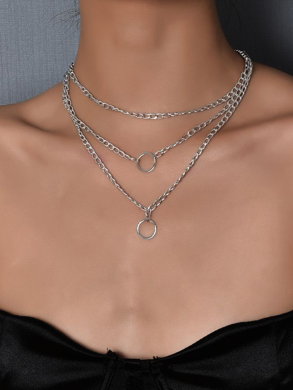 Fashion Multi-layer Chain Women's Alloy Combination Necklace