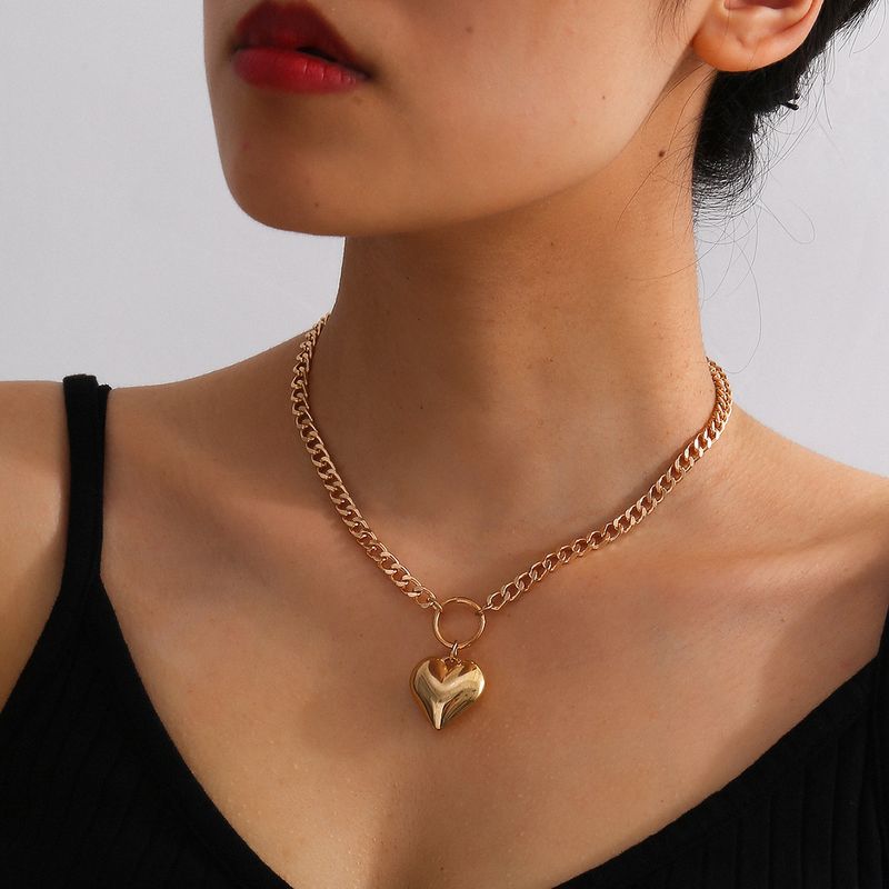 Wholesale Jewelry Fashion Heart Iron Plating Necklace