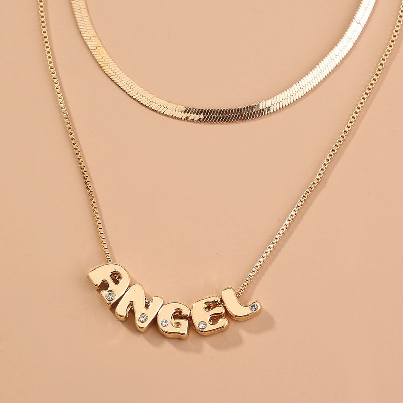 New Hot-selling Fashion All-match Detachable Letter Multilayer Clavicle Chain Necklace Wholesale