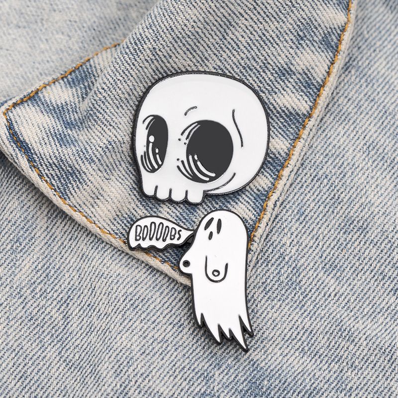 Skull Alloy Plating No Inlaid Unisex Brooches