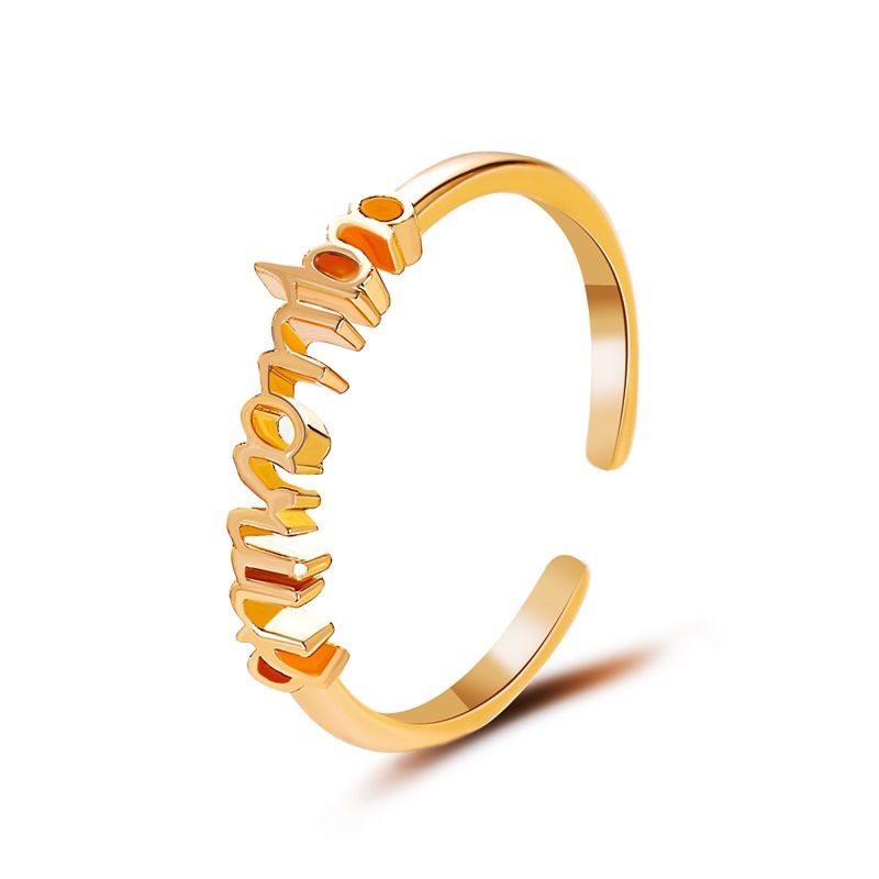 Außenhandel Neuer Stil Ring Brief Ring Damen Offenen Zeigefinger Einzel Ring Europäische Und Amerikanische Persönlichkeit Einfache 12 Konstellation Ringe
