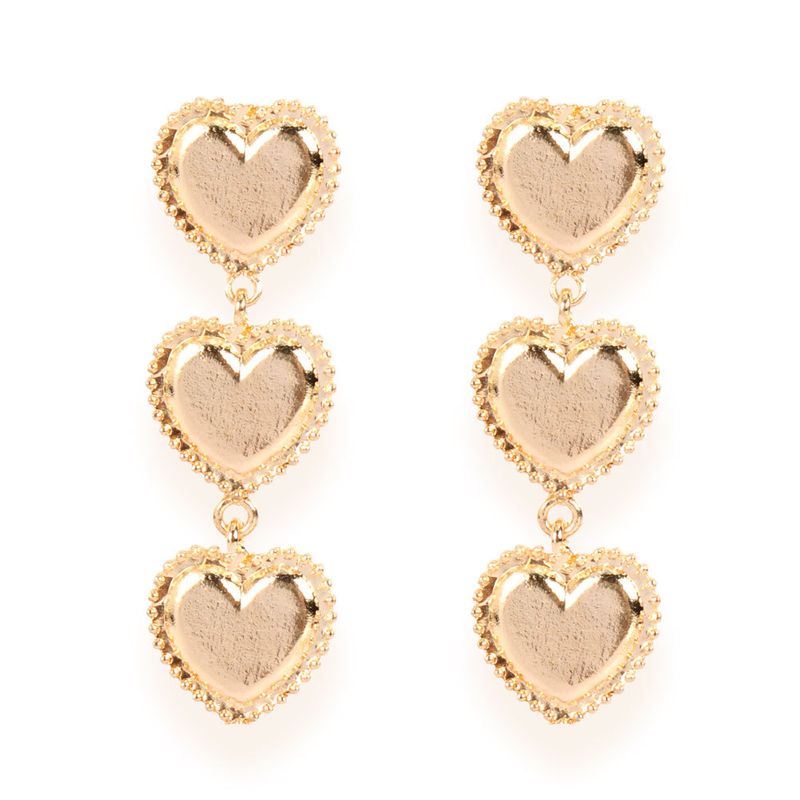 Alloy Love Electroplating Retro Style Gold Earrings Wholesale Nihaojewely