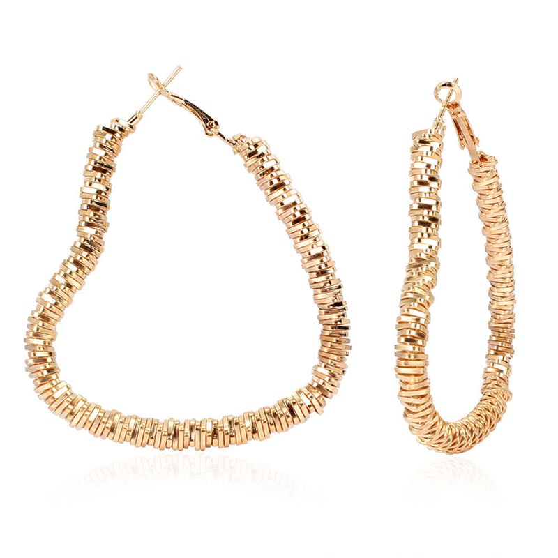 Alloy Geometric Hoop Earring Style Exaggerated Retro Earring Wholesale Nihaojewely