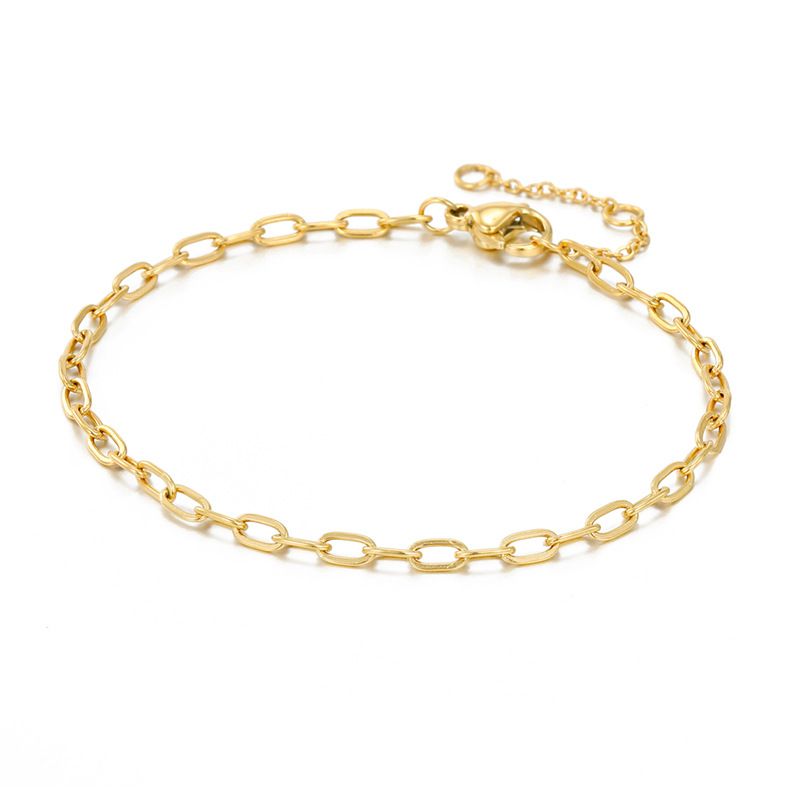New Fashion Gold-plated Bracelet 316l Titanium Steel Chain Bracelet Wholesale Nihaojewelry