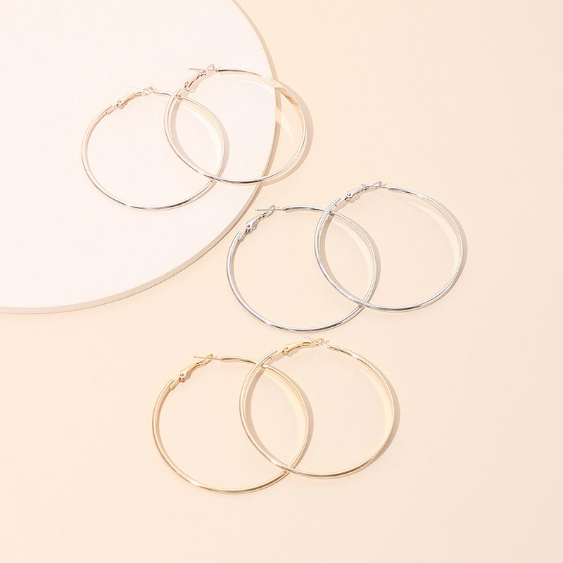 Geometric Big Circle Exaggerated Simple Earrings Wholesale