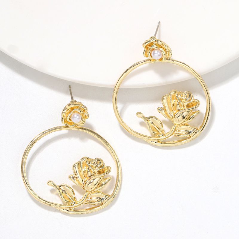 New Hot-selling Hollow Flower Creative Exaggerated Hot Style Earrings Wholesale