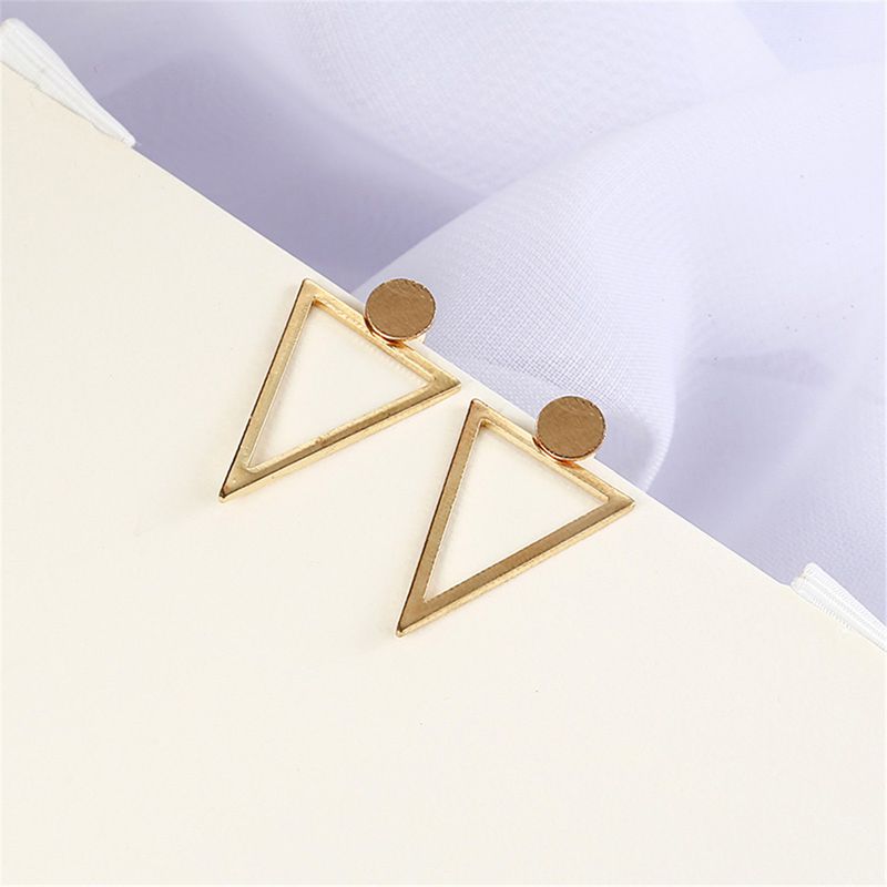 Fashion Creative Women's Geometric Triangle Back Hanging Geometric Earrings Wholesale