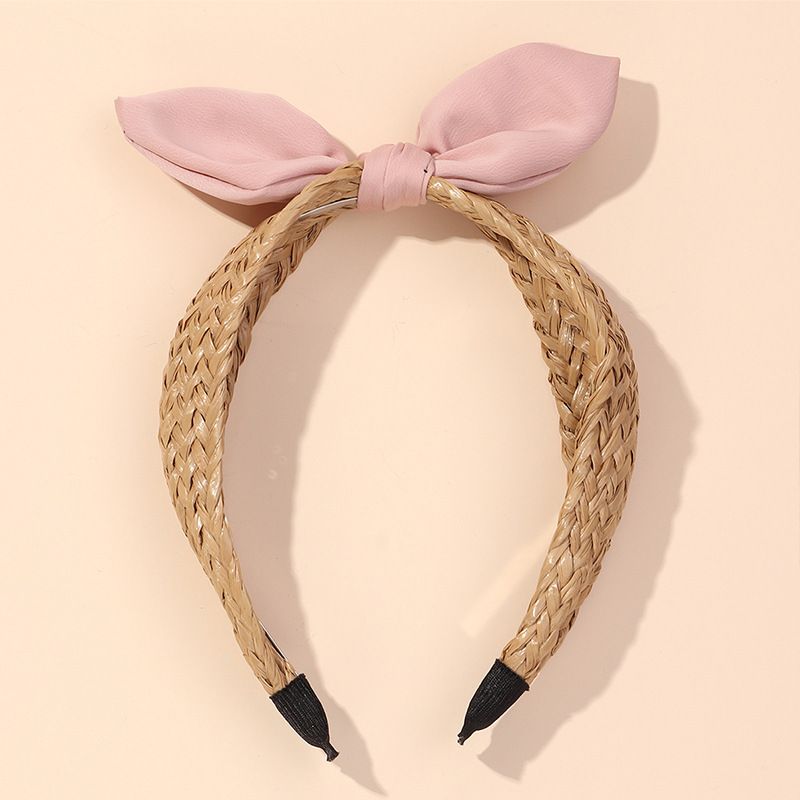Korean New Grass Braided Cute Bow Wild Hairpin Ladies Hairband   For Women