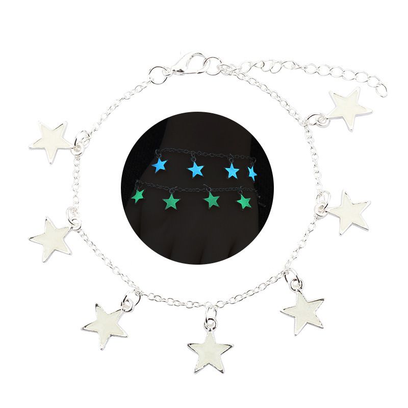 Hot Selling Simple Five-pointed Star Fluorescent Fashion Luminous Love Bracelet
