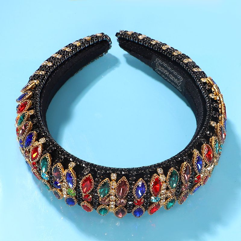 New Ethnic Style Creative Fashion Color Transparent Rhinestone Inlaid Ladies Headband Wholesale Nihaojewelry