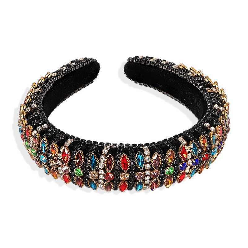 New Ethnic Style Creative Fashion Color Transparent Rhinestone Inlaid Diamond Ladies Headband Wholesale Nihaojewelry