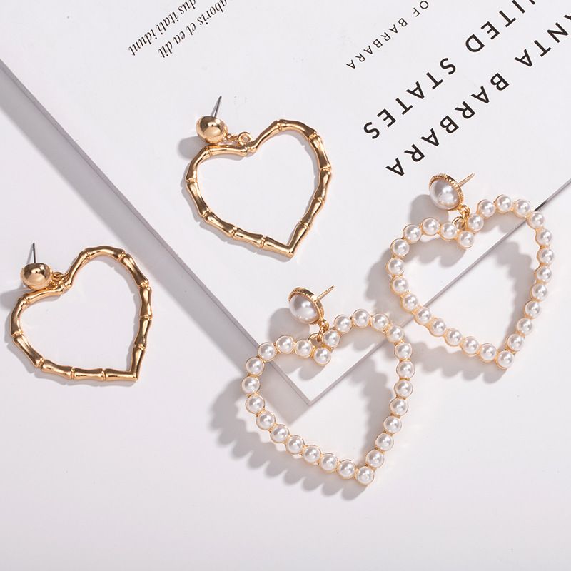 Fashion Heart No Inlaid Earrings