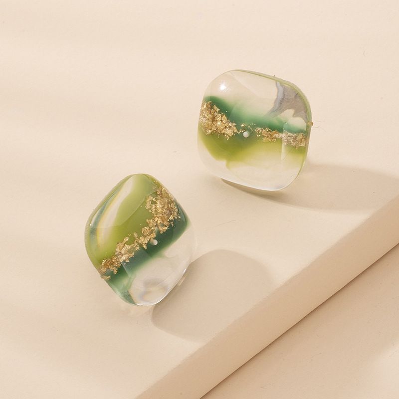 Korea Resin Color Plastic Simple Cute Earrings For Women Wholesale