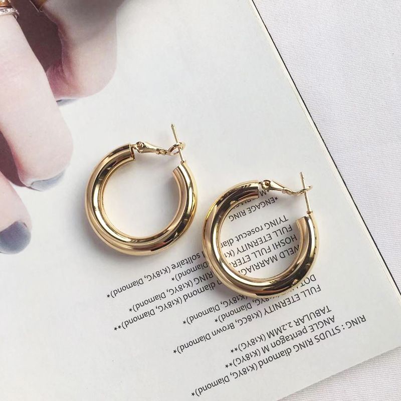 Fashion Exaggerated New Simple Circle Earrings Metal Sequin Jewelry Earrings For Women