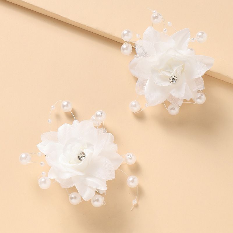 White Pearl Flower Super Fairy Flower Fairy Side Clip