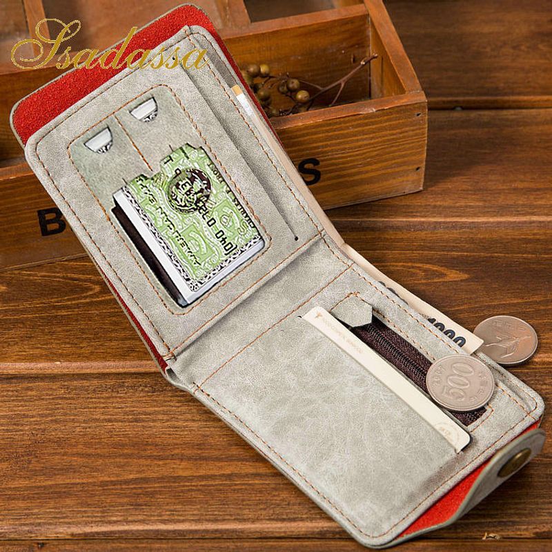 Korean Style Short Pu Soft Buckle Retro Wallet Men&#39;s Horizontal Multi-card Wallet Multifunctional Bag