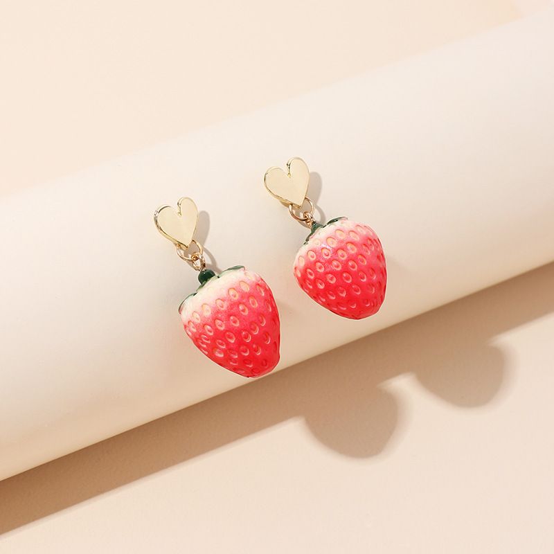 Die Neuen Süßen Früchte Erdbeer Koreanischen Ohrringe Großhandel