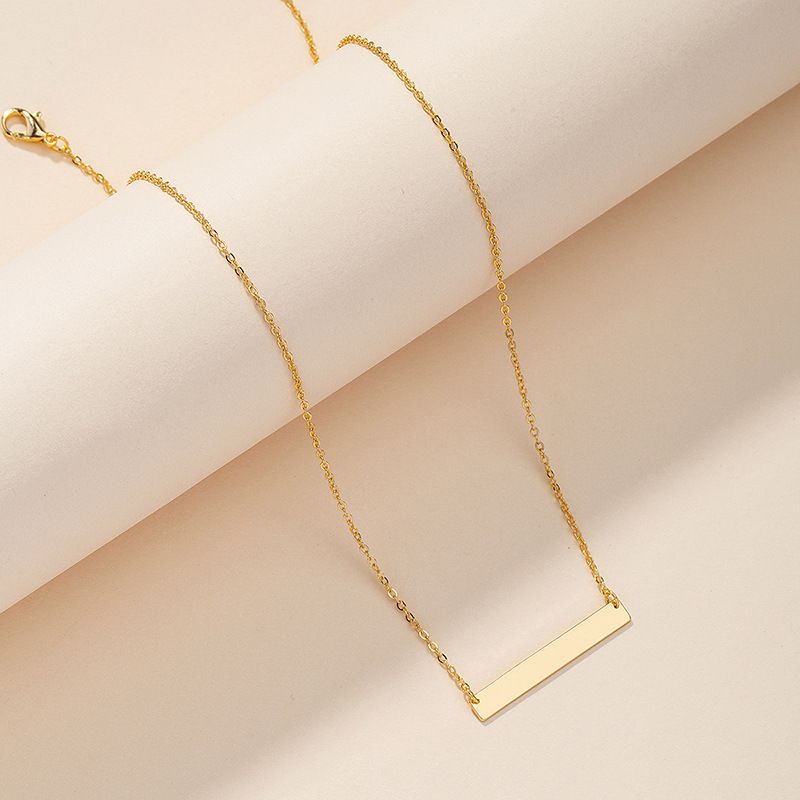 Fashion New Simple Square Hot Sale Alloy Neckwear Pendant Necklace