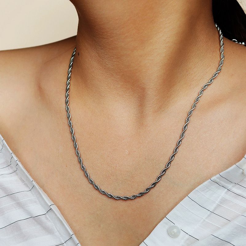 Fashion New Metal Chain Hot Sale Simple Alloy Necklace For Women Wholesale