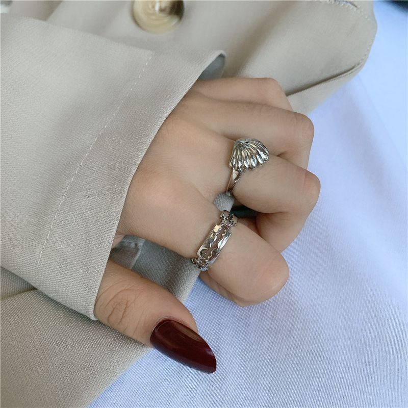 Fashion Shell Shape Simple Personality Ring Index Finger Ring