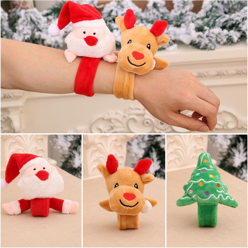 Christmas Decorations Pat With Tiktok Same Gift Children's Gift Slap Bracelet Bracelet Christmas Ring Pop