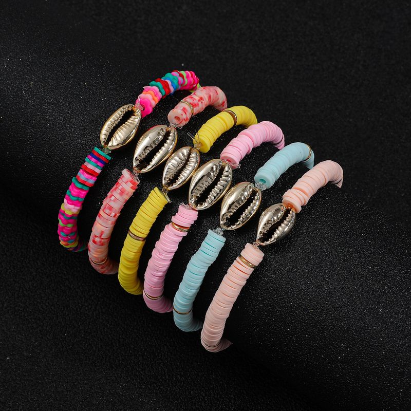 New Fashion Bohemian Ethnic Style Shell All-match Color Soft Clay Bracelet