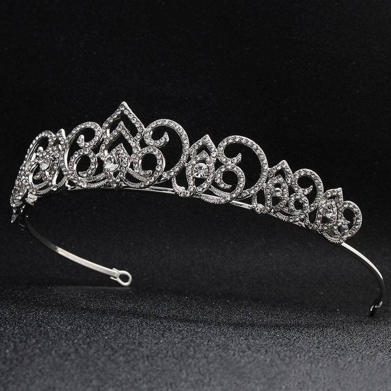 New Baroque Bridal Crown Hollow Alloy Rhinestone Wedding Headdress Wholesale