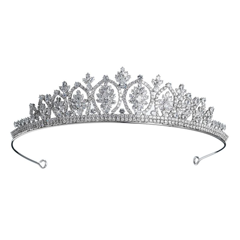 Fashion New Crown Diamond Headband Zircon Crown Bridal Headdress Wedding Jewelry