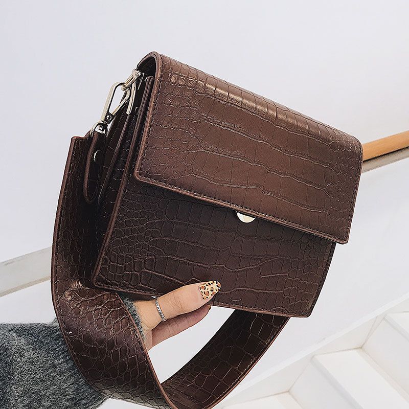 Fashion New Broadband Stone Pattern One-shoulder Messenger Square Bag Wholesale