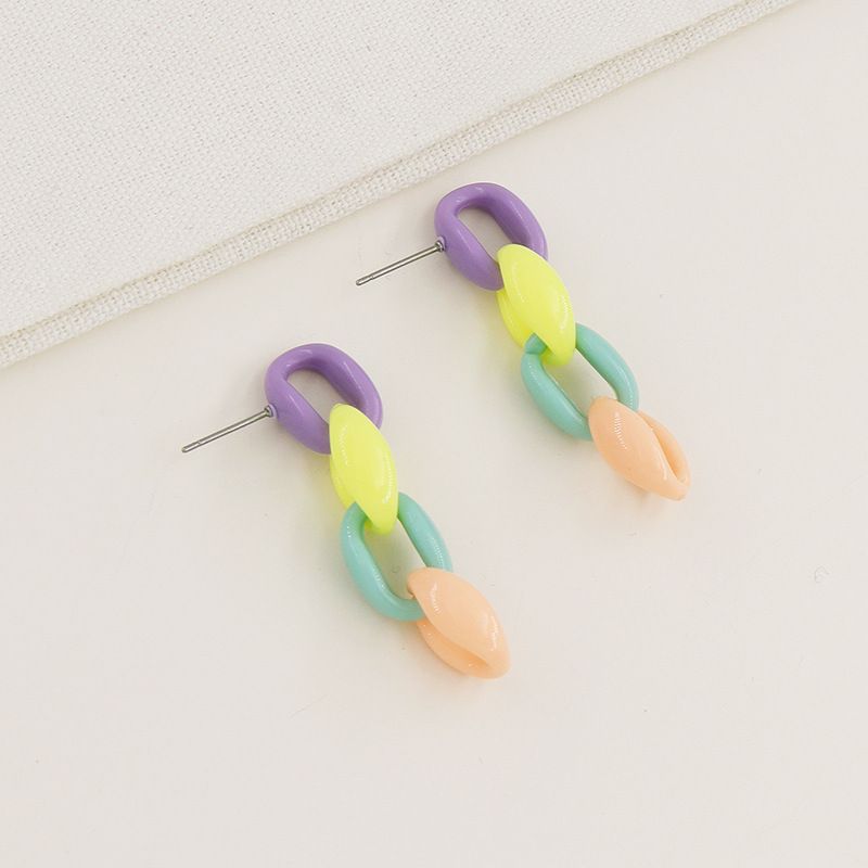 Nouvelles Boucles D&#39;oreilles Assorties De Couleurs Acryliques Populaires