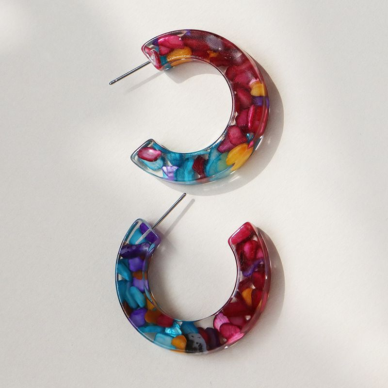 New Color Acrylic C-shaped Earrings
