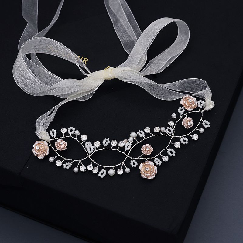 Hochzeitsblume Handgemachte Blumen Perlen Haarband