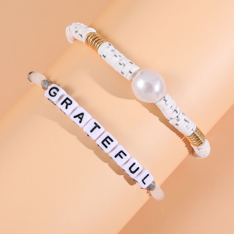 Hot Selling Handmade Ethnic Letter Crystal Bead Bracelet Wholesale