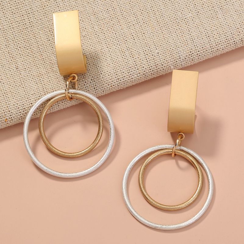 Fashion Double-layer Circle Creative Exaggerated Earlobe Earrings Wholesale