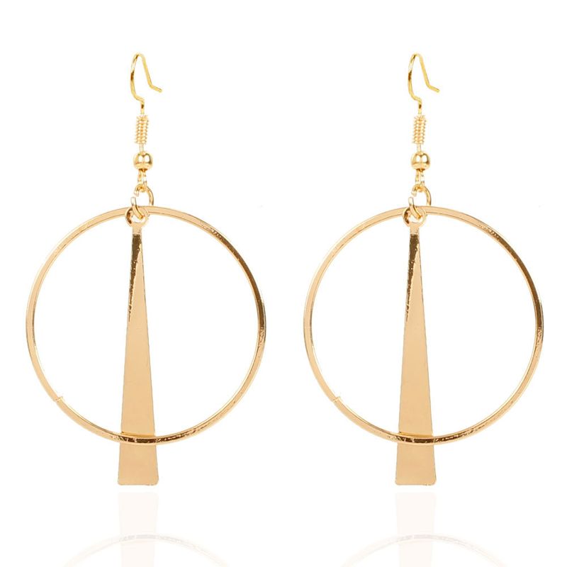 Geometric Alloy Retro Gold Earrings Wholesale