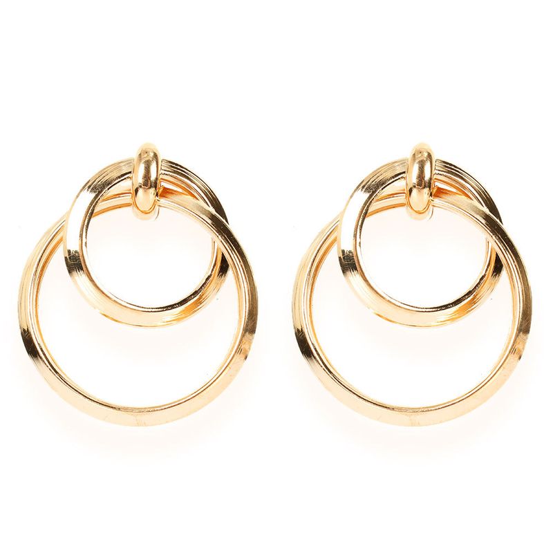 Fashion Alloy Electroplating Geometric Ring Wild Ladies Retro Earrings