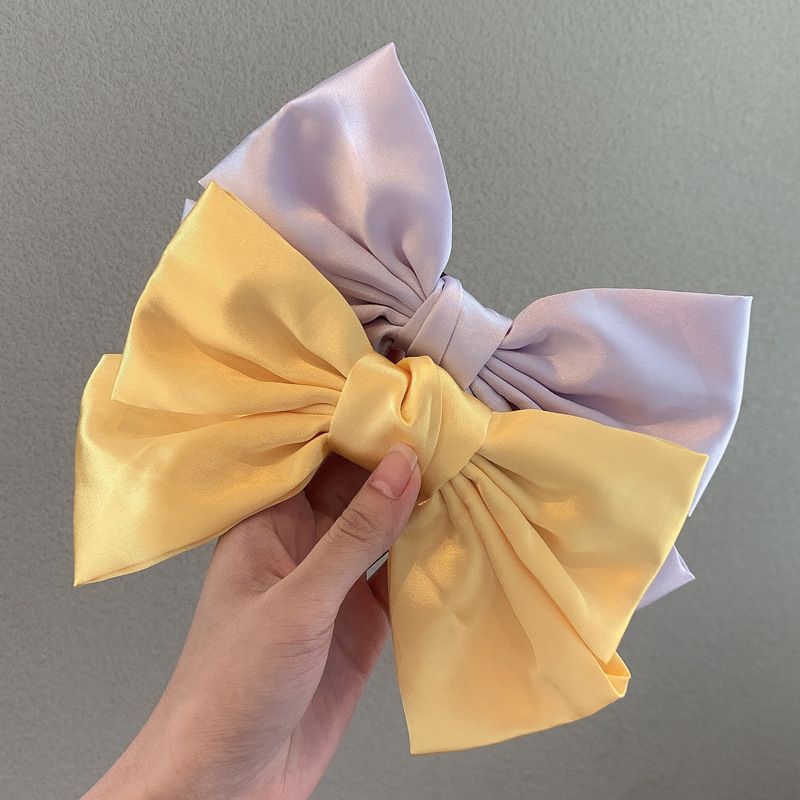 Satin Bow Hairpin French Top Clip Hairpin Back Head Clip Hair Accessories Wholesale
