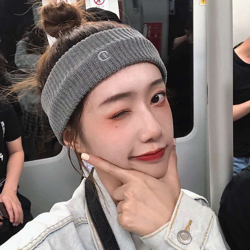 Neuer Warmer D Brief Gestrickt Korea Gesichtswäsche Kopftuch Wolle Stirnband Sport Antitranspirant Gürtel