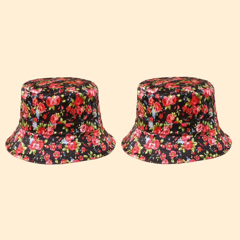 Hot Selling Retro Fashion Fisherman Hat Rose Flower Sun Hat Wholesale