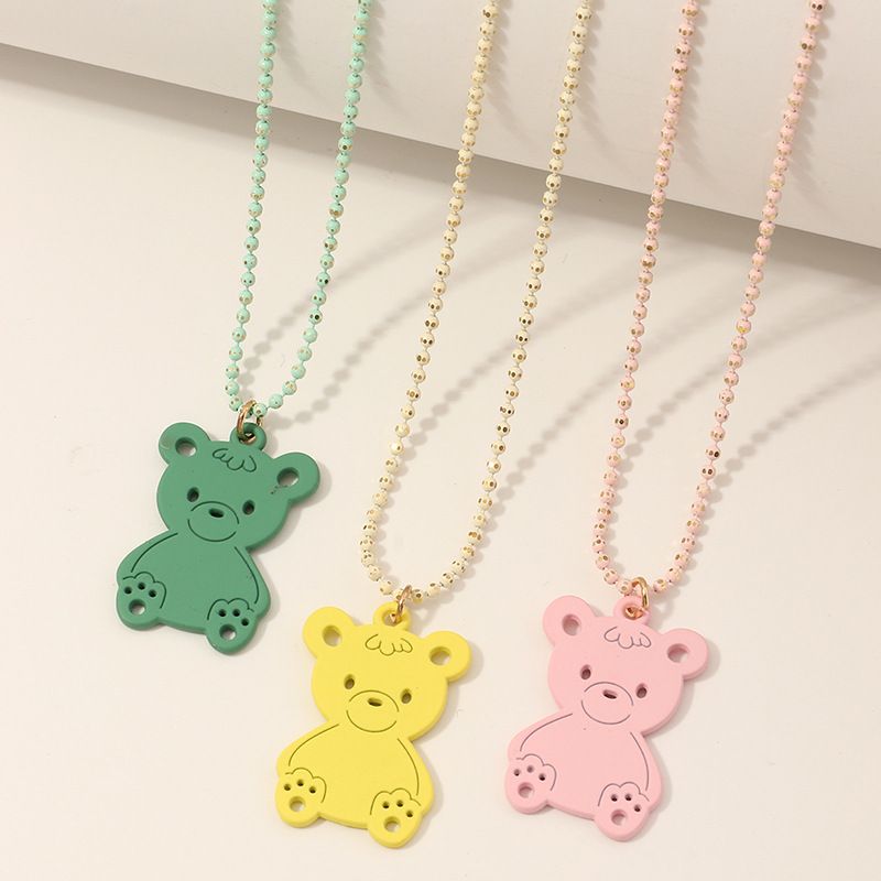 Hot Selling Children's Necklace Cute Bear Necklace