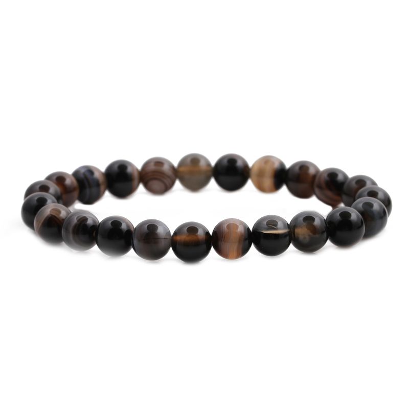 Fashion Tiger Eye Stone White Pine Blue Dot Adjustable Bracelet Set