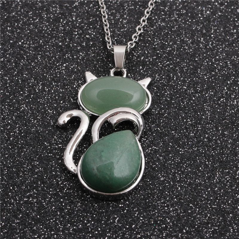 New Hot-selling Fashion Ethnic Style Ladies Stainless Steel Chain Cat Pendant Necklace