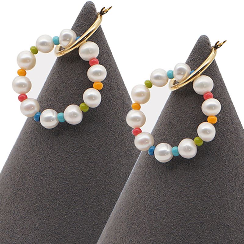 Hot Selling Special-shaped Pearl Rice Bead Earrings