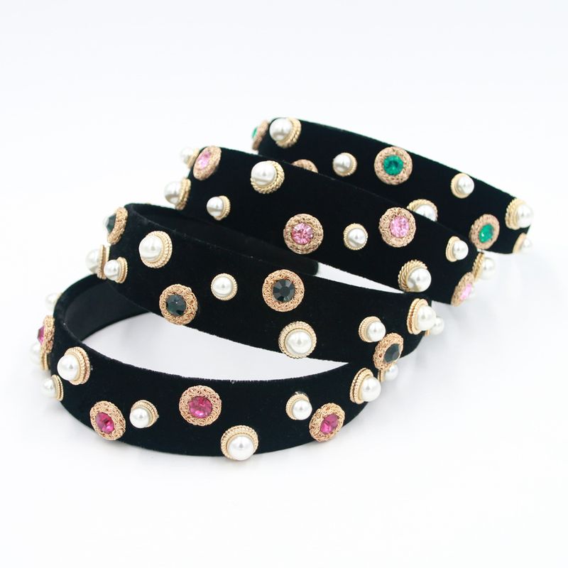 Hot Selling Fashion Crystal Clear Pearl Metal Headband