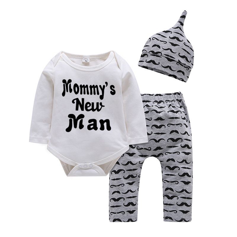 Baby Suit Baby Long-sleeved Triangle Top Trousers Suit